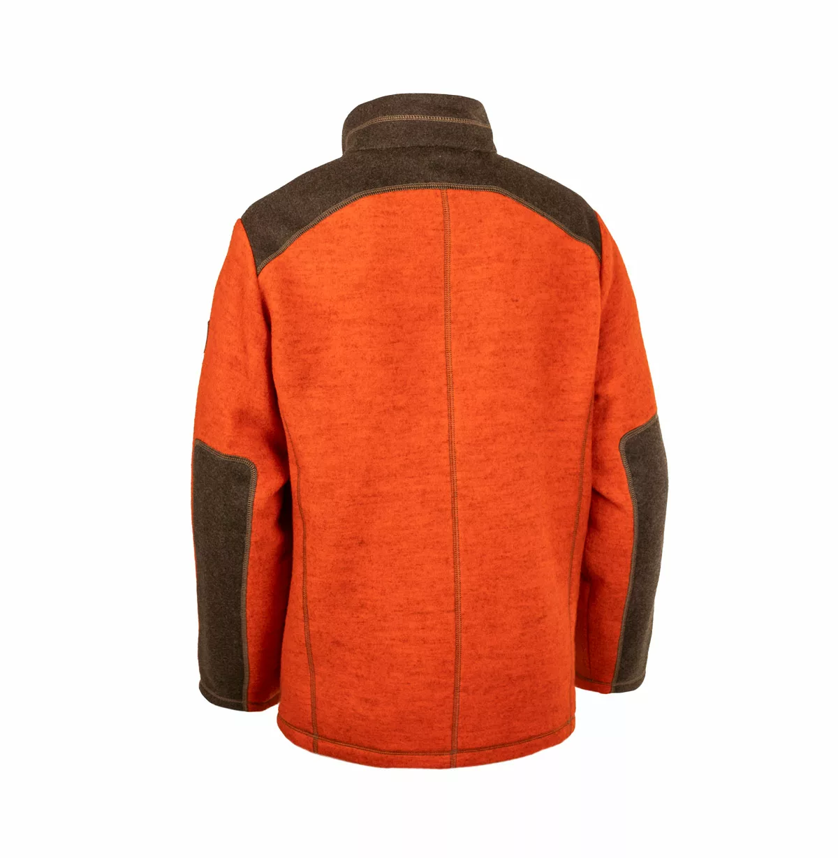 Lodenfleece-Jacke in Orange - Rückansicht