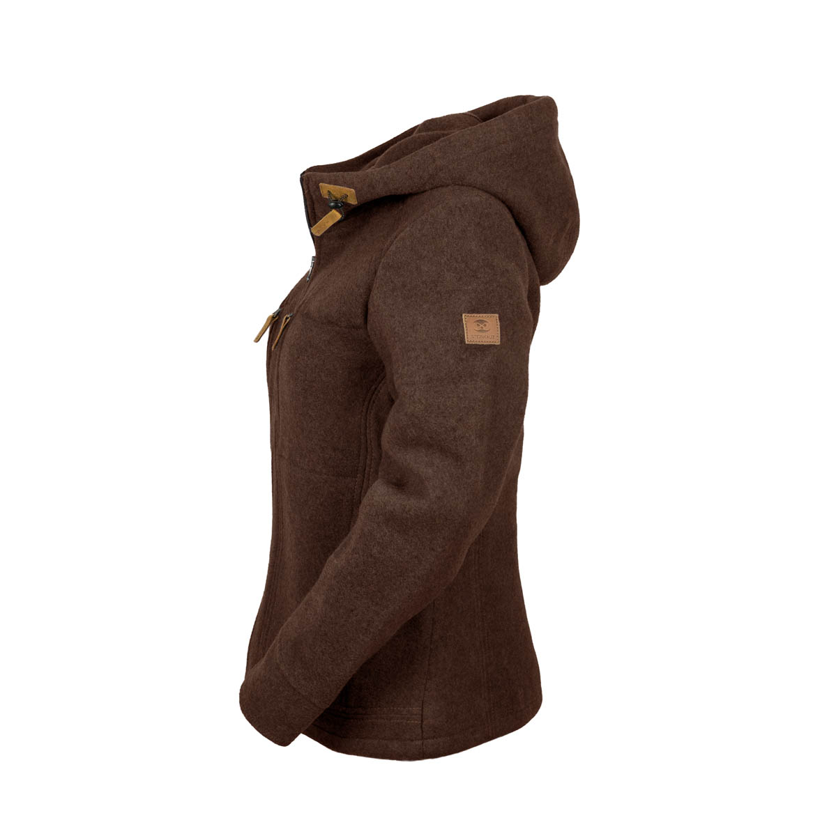 Seitenansicht Kapuzenwally braun